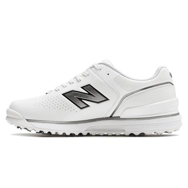 ニューバランスゴルフ FuelCell 3000 LACE フューエルセル 3000 v2 レース ソフトスパイク ゴルフシューズ U3000 3R6 WHITE/SILVER アッパーディテール