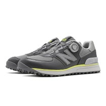 ニューバランスゴルフ Golf 574 SL BOA 574 v4 ボア スパイクレス ゴルフシューズ U574B 1D2 GRAY 全体斜め