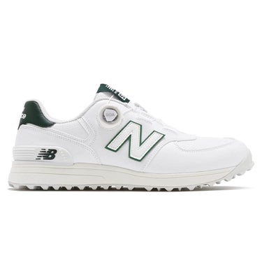 ニューバランスゴルフ Golf 574 SL BOA 574 v4 ボア スパイクレス ゴルフシューズ U574B 7A5 WHITE/GREEN 外側