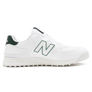 ニューバランスゴルフ Golf 574 SL BOA 574 v4 ボア スパイクレス ゴルフシューズ U574B 7A5 WHITE/GREEN ソールディテール