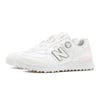 ニューバランスゴルフ レディース Golf 574 SL BOA 574 v4 ボア スパイクレス ゴルフシューズ W574B 6J4 WHITE/PINK 全体斜め
