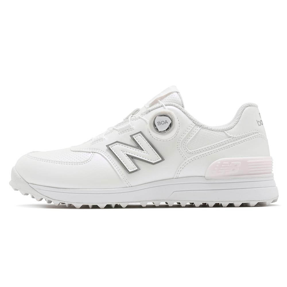 ニューバランスゴルフ レディース Golf 574 SL BOA 574 v4 ボア スパイクレス ゴルフシューズ W574B 6J4 WHITE/PINK 内側