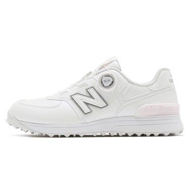 ニューバランスゴルフ レディース Golf 574 SL BOA 574 v4 ボア スパイクレス ゴルフシューズ W574B 6J4 WHITE/PINK 内側