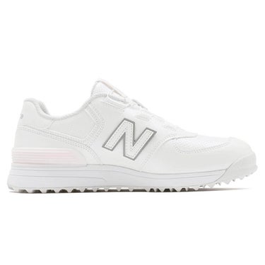 ニューバランスゴルフ レディース Golf 574 SL BOA 574 v4 ボア スパイクレス ゴルフシューズ W574B 6J4 WHITE/PINK ソールディテール