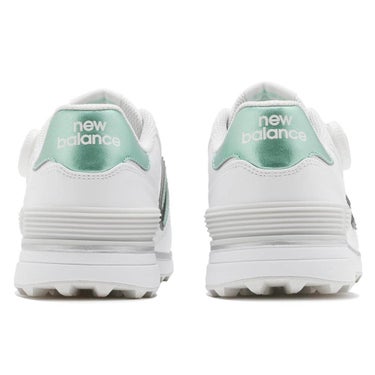 ニューバランスゴルフ レディース Golf 574 SL BOA 574 v4 ボア スパイクレス ゴルフシューズ W574B 8OF WHITE/MINT かかと