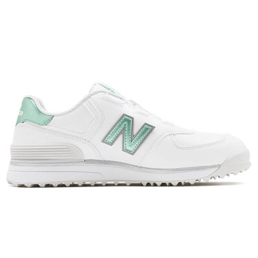 ニューバランスゴルフ レディース Golf 574 SL BOA 574 v4 ボア スパイクレス ゴルフシューズ W574B 8OF WHITE/MINT ソールディテール