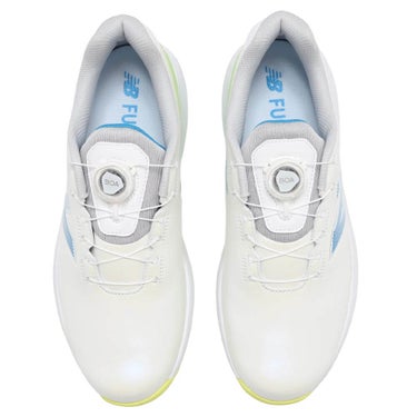 ニューバランスゴルフ FuelCell 910 SL BOA フューエルセル 910 v1 ボア スパイクレス ゴルフシューズ U910B 3CJ WHITE/BLUE 上面
