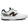 ニューバランスゴルフ FuelCell 910 SL BOA フューエルセル 910 v1 ボア スパイクレス ゴルフシューズ U910B 4GN WHITE/BLACK 外側