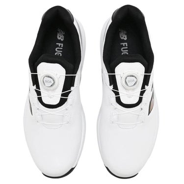 ニューバランスゴルフ FuelCell 910 SL BOA フューエルセル 910 v1 ボア スパイクレス ゴルフシューズ U910B 4GN WHITE/BLACK 上面