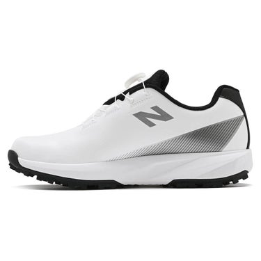 ニューバランスゴルフ FuelCell 910 SL BOA フューエルセル 910 v1 ボア スパイクレス ゴルフシューズ U910B 4GN WHITE/BLACK アッパーディテール