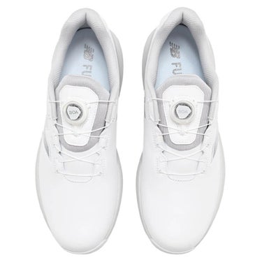 ニューバランスゴルフ FuelCell 910 SL BOA フューエルセル 910 v1 ボア スパイクレス ゴルフシューズ U910B 9PE WHITE/SILVER 上面