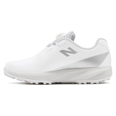 ニューバランスゴルフ FuelCell 910 SL BOA フューエルセル 910 v1 ボア スパイクレス ゴルフシューズ U910B 9PE WHITE/SILVER アッパーディテール