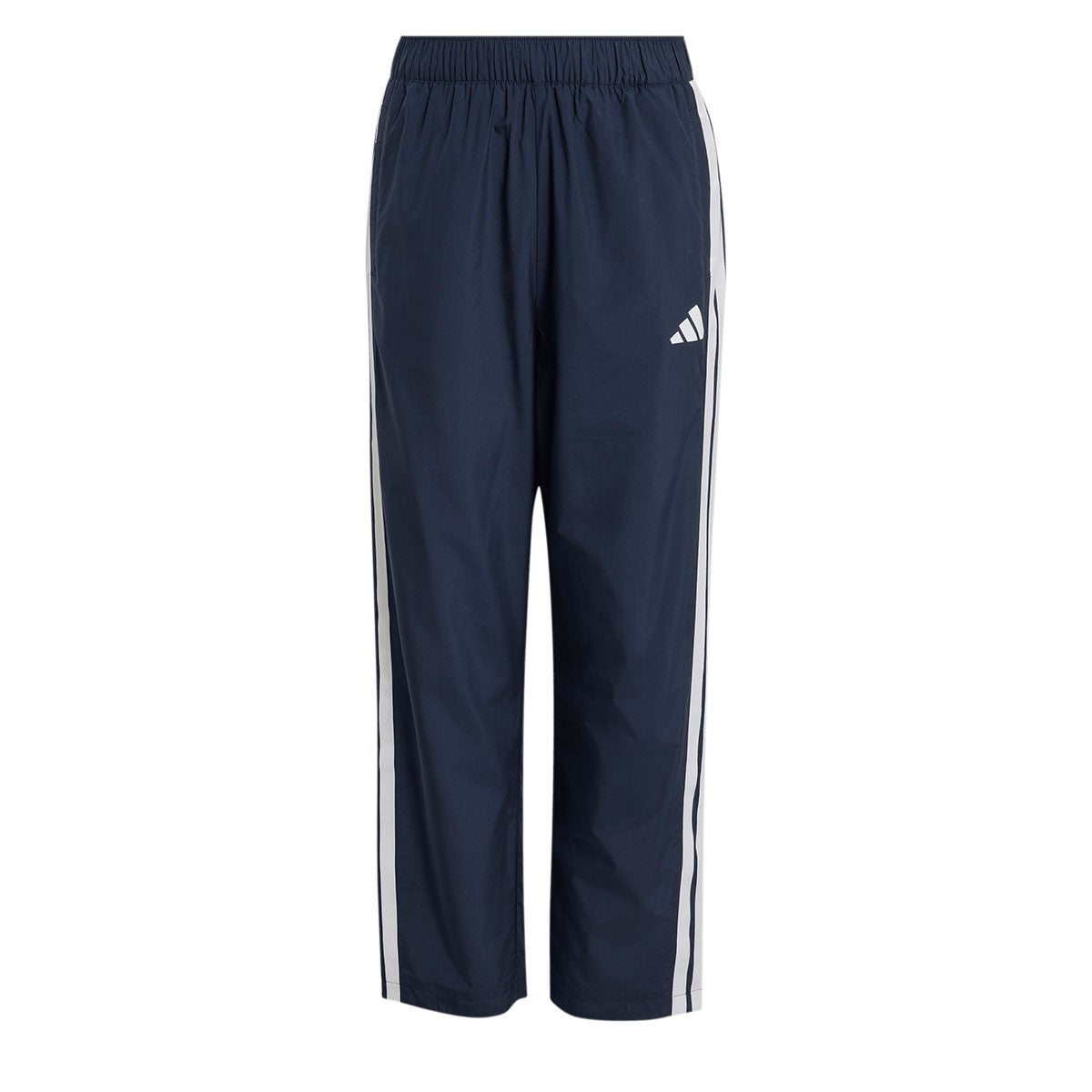 アディダス adidas キッズ エッセンシャルズ スリーストライプス ルーズフィット 起毛トリコット裏地 アンクル丈 ウーブン オープンヘム パンツ CM914 商品ディテール