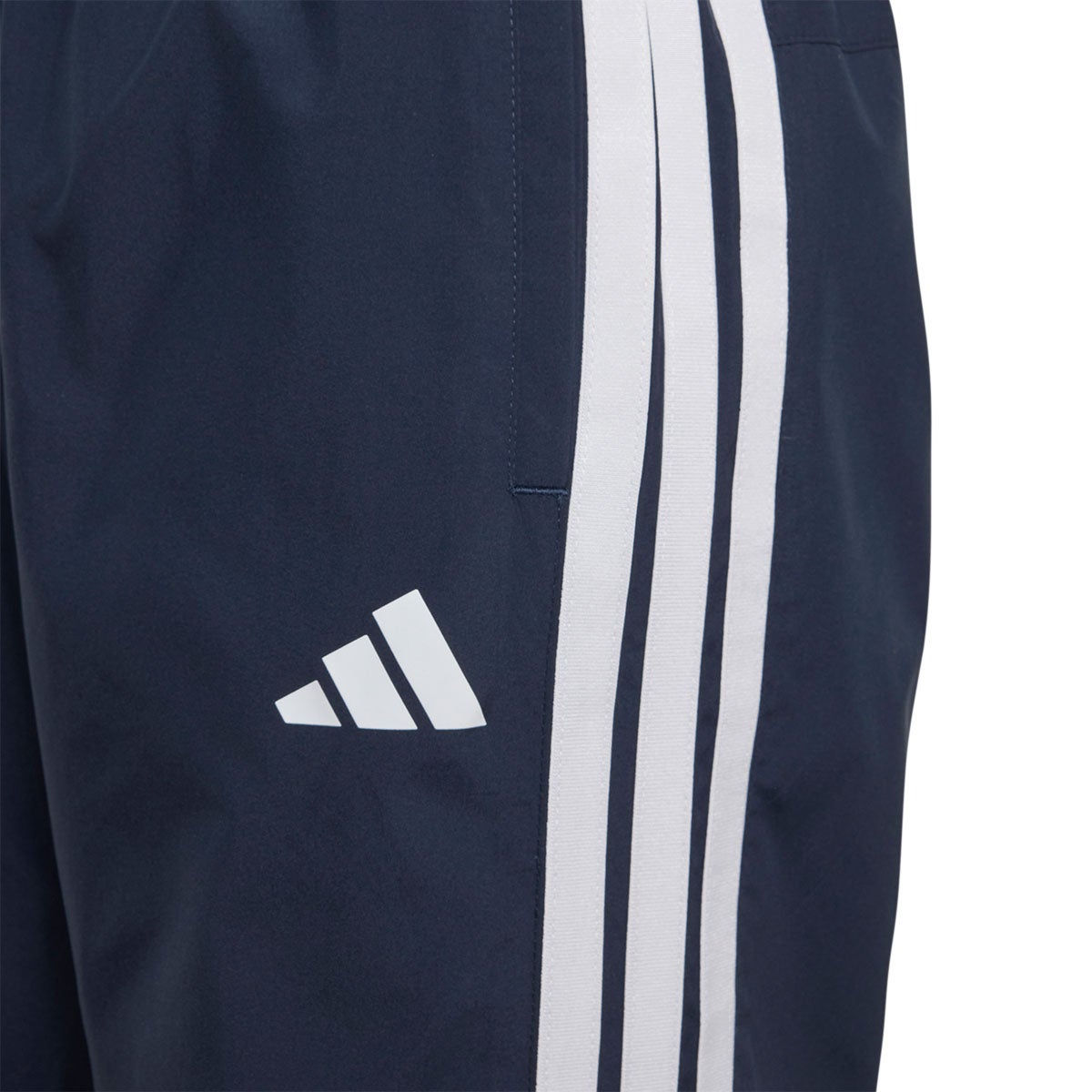アディダス adidas キッズ エッセンシャルズ スリーストライプス ルーズフィット 起毛トリコット裏地 アンクル丈 ウーブン オープンヘム パンツ CM914 商品ディテール