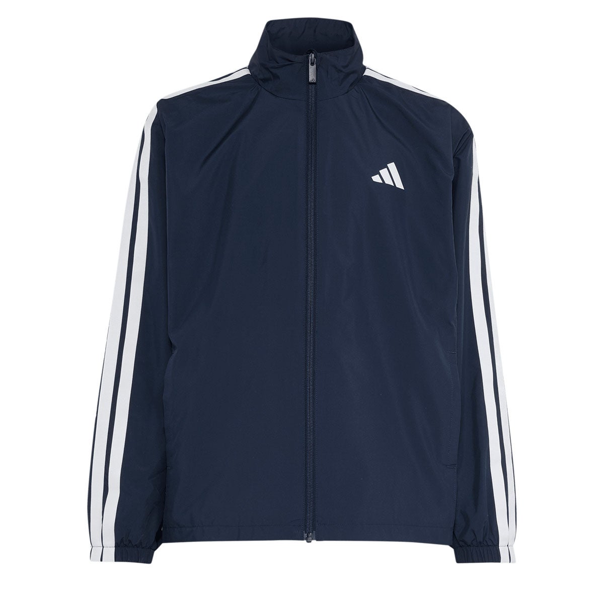 アディダス adidas キッズ エッセンシャルズ スリーストライプス ルーズフィット 起毛トリコット ライニング付き フルジップジャケット HM326 商品ディテール