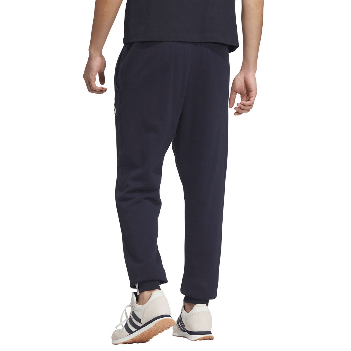 アディダス adidas エッセンシャルズ プラス レギュラーフィット スモールロゴ フレンチテリー カフパンツ JUP91 商品ディテール