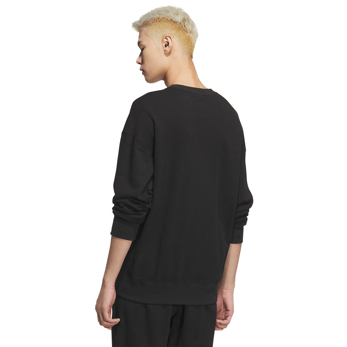 アディダス adidas エッセンシャルズ プラス ルーズフィット スモールロゴ フレンチテリー スウェットシャツ JUP92 ウェア 側面・ディテール