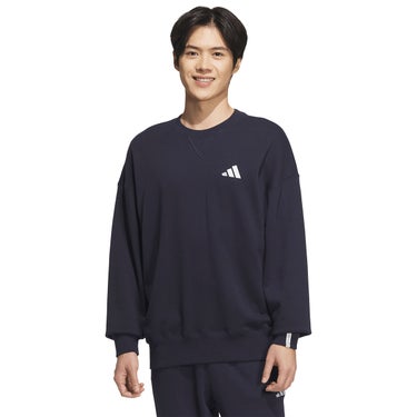 アディダス adidas エッセンシャルズ プラス ルーズフィット スモールロゴ フレンチテリー スウェットシャツ JUP92 商品ディテール