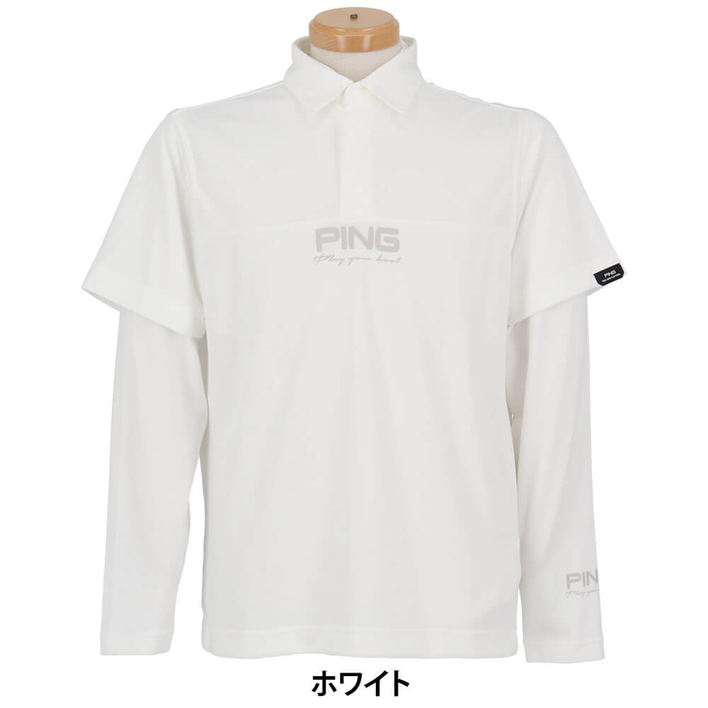 ピン PING　メンズ レイヤードツイン 半袖 ポロシャツ & 長袖 ハイネック インナーシャツ セット 621-5260801　2025年モデル 詳細14