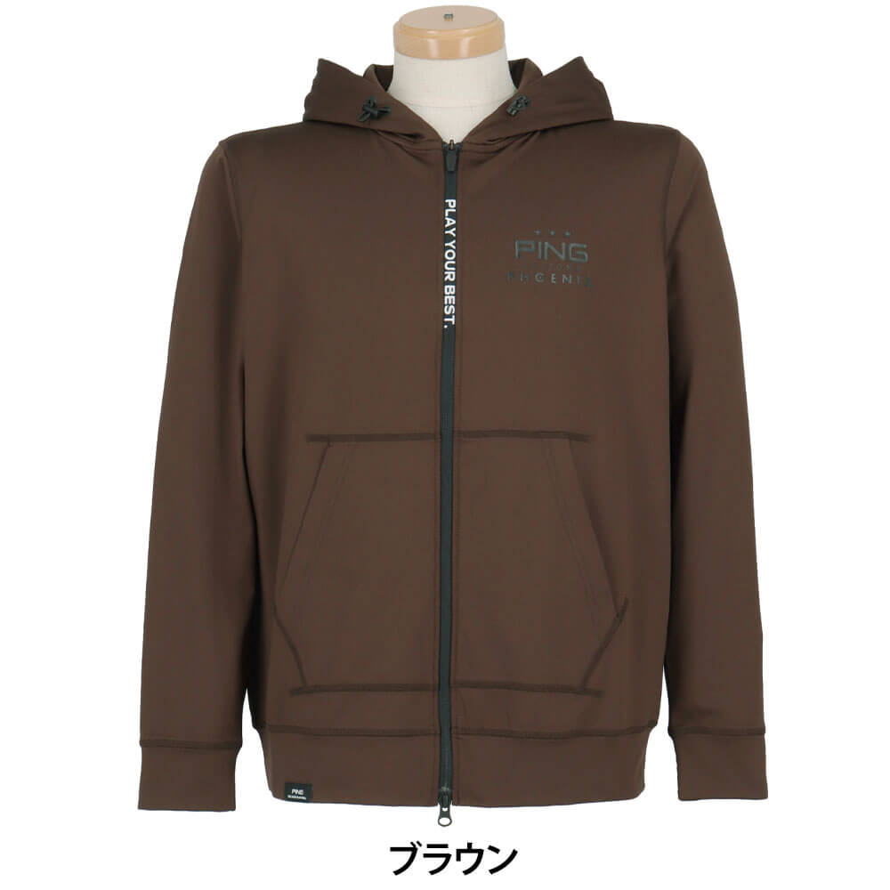 ピン PING　メンズ ダンボールニット フルジップ スウェット 長袖 フーディー 621-5262001　2025年モデル 詳細12