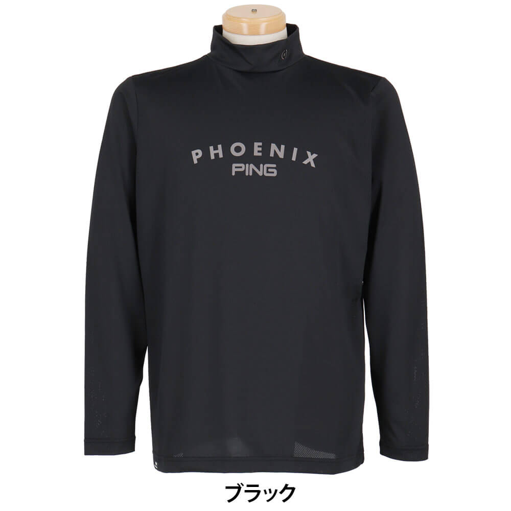 ピン PING　メンズ メッシュジャカード 長袖 ハイネックシャツ 621-5266801　2025年モデル 詳細2