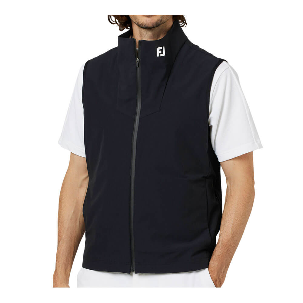 フットジョイ FootJoy　メンズ パッカブル 2重織 撥水 ベスト FJ-F25-M01　2025年モデル ブラック