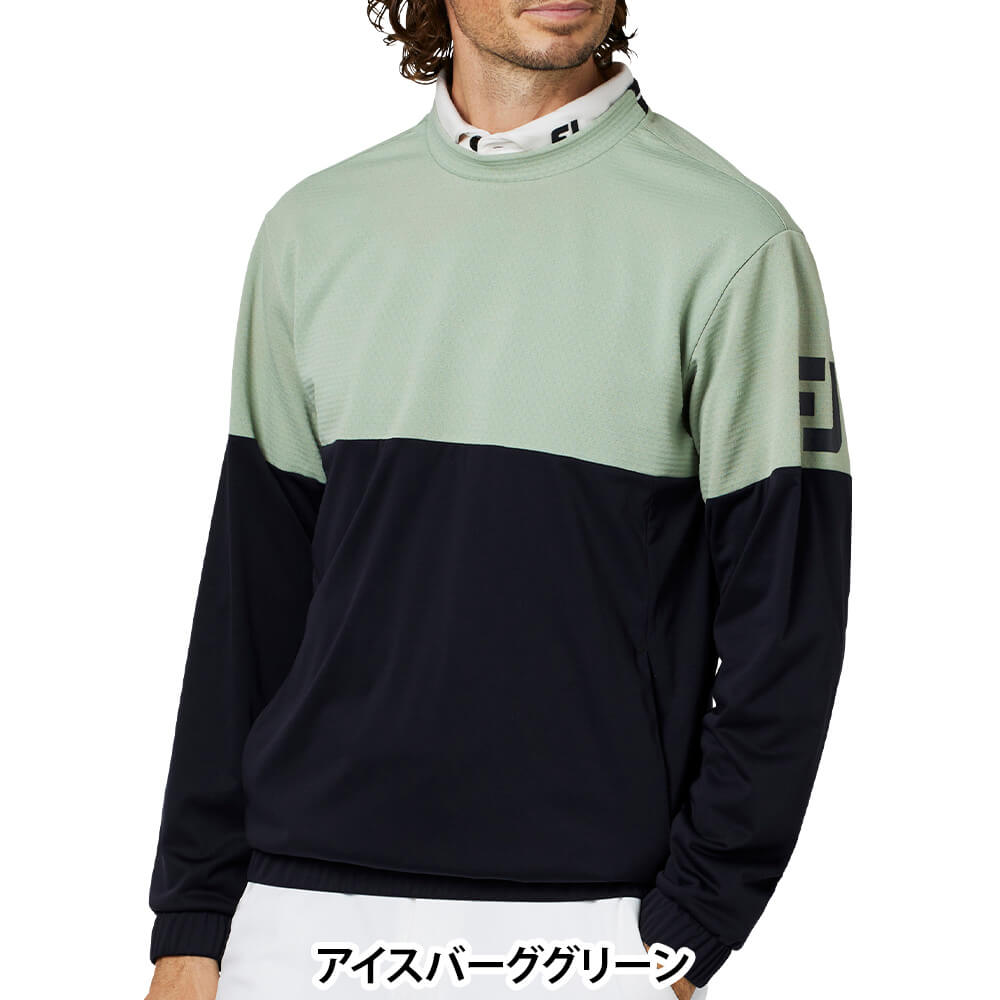 フットジョイ FootJoy メンズ パフォーマンス クルーネック 長袖 プルオーバー FJ-F25-M02 2025年モデル ウェア 背面