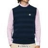 フットジョイ FootJoy メンズ 編地切替ボーダー クルーネック ニット ベスト FJ-F25-M05 2025年モデル 商品ディテール