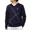 フットジョイ FootJoy メンズ クロップドアーガイル Vネック 長袖 セーター FJ-F25-M08 2025年モデル ウェア 背面