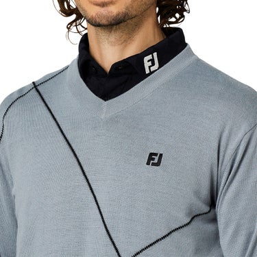 フットジョイ FootJoy メンズ クロップドアーガイル Vネック 長袖 セーター FJ-F25-M08 2025年モデル 商品ディテール