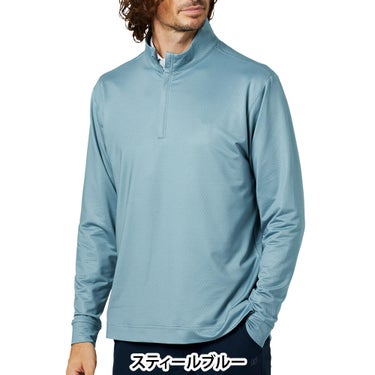 フットジョイ FootJoy メンズ トーナルダイヤモンドプリント クォータージップ 長袖 プルオーバー FJ-F25-M10 2025年モデル 商品ディテール