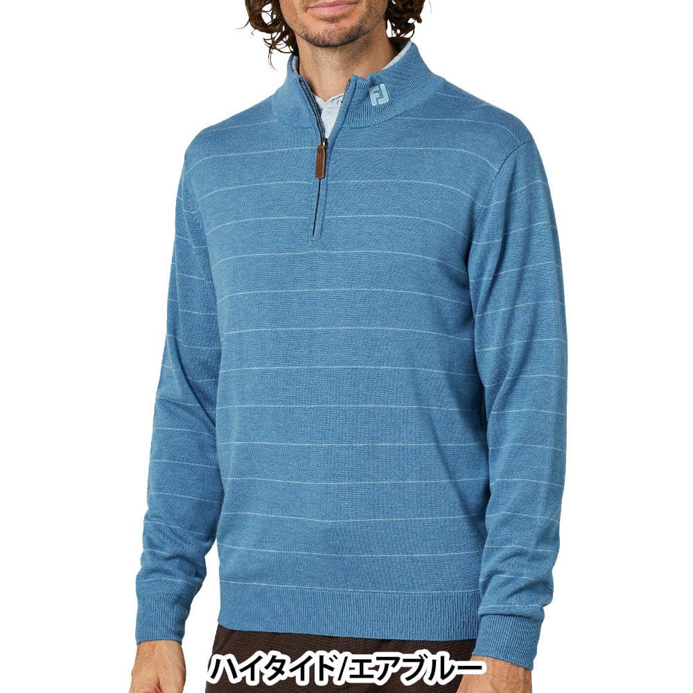 フットジョイ FootJoy メンズ ウールヘザー クォータージップ 長袖 セーター FJ-F25-M12 2025年モデル ウェア 背面