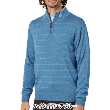 フットジョイ FootJoy メンズ ウールヘザー クォータージップ 長袖 セーター FJ-F25-M12 2025年モデル ウェア 背面