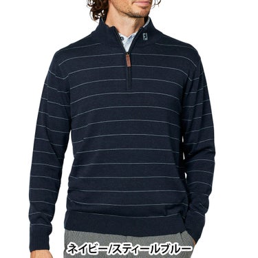 フットジョイ FootJoy メンズ ウールヘザー クォータージップ 長袖 セーター FJ-F25-M12 2025年モデル 商品ディテール