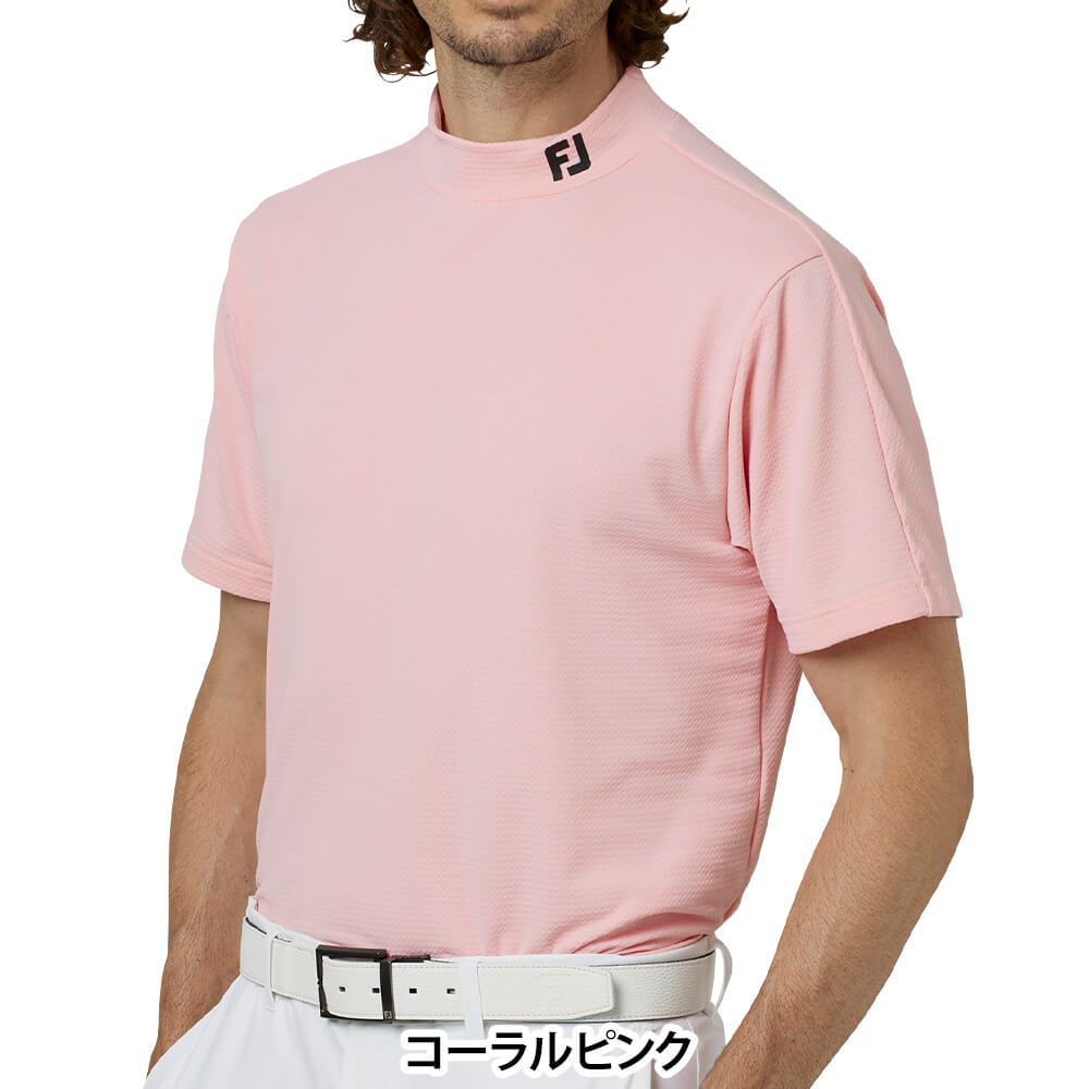 フットジョイ FootJoy メンズ 半袖 モックネック シャツ FJ-F25-S01 ゴルフウェア ウェア 背面
