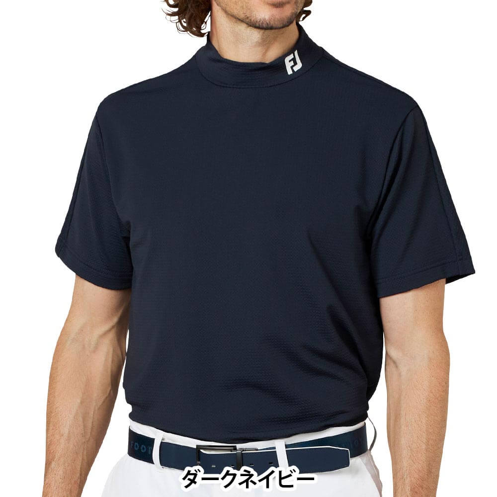 フットジョイ FootJoy メンズ 半袖 モックネック シャツ FJ-F25-S01 ゴルフウェア 着用イメージ