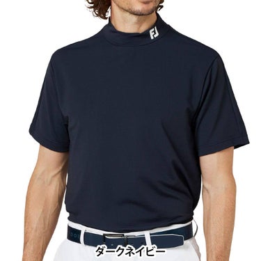 フットジョイ FootJoy メンズ 半袖 モックネック シャツ FJ-F25-S01 ゴルフウェア 着用イメージ