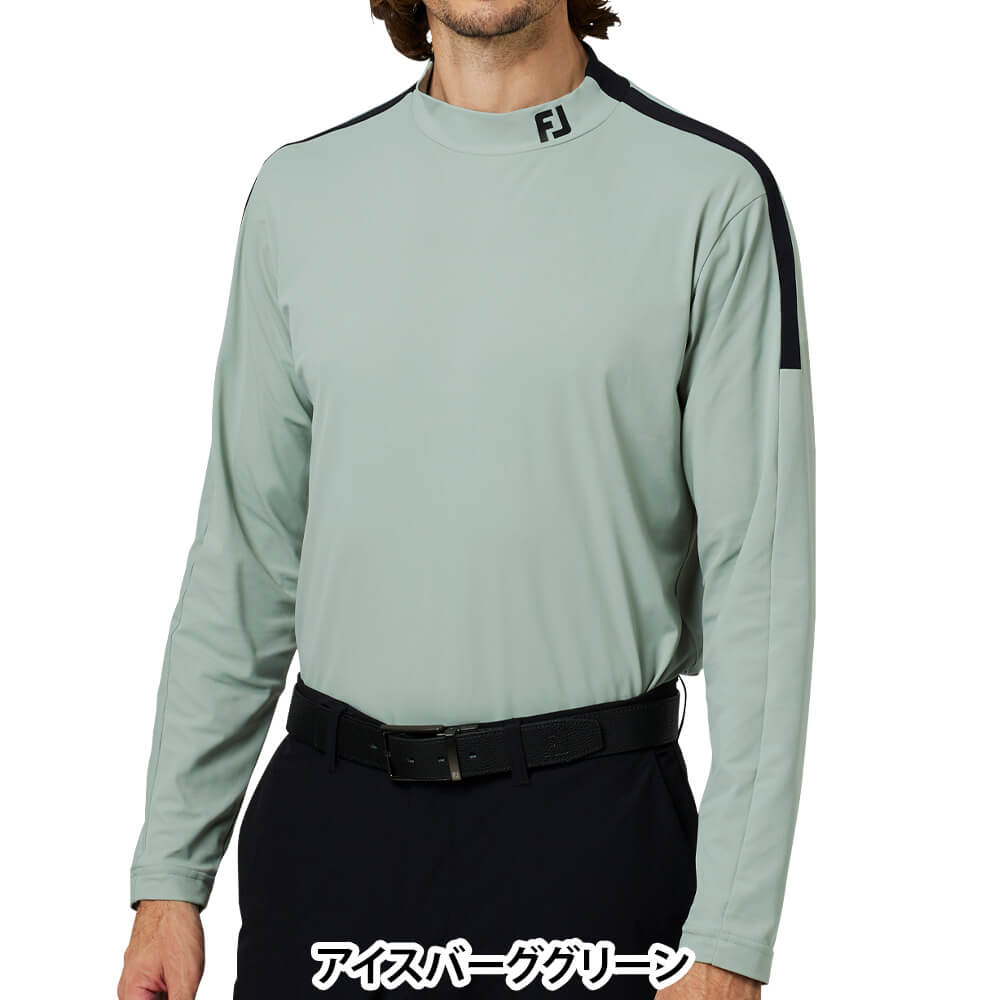 フットジョイ FootJoy メンズ ショルダーライン 長袖 モックネック シャツ FJ-F25-S02 2025年モデル ウェア 背面