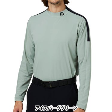 フットジョイ FootJoy メンズ ショルダーライン 長袖 モックネック シャツ FJ-F25-S02 2025年モデル ウェア 背面
