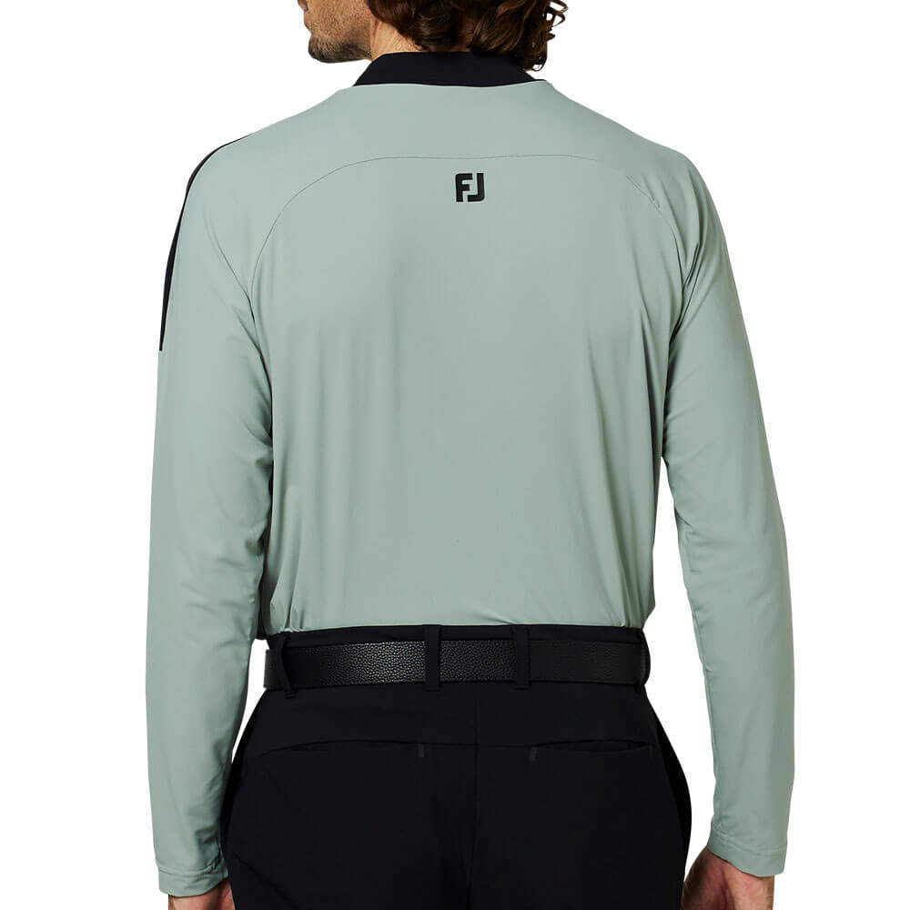 フットジョイ FootJoy メンズ ショルダーライン 長袖 モックネック シャツ FJ-F25-S02 2025年モデル ウェア 側面・ディテール