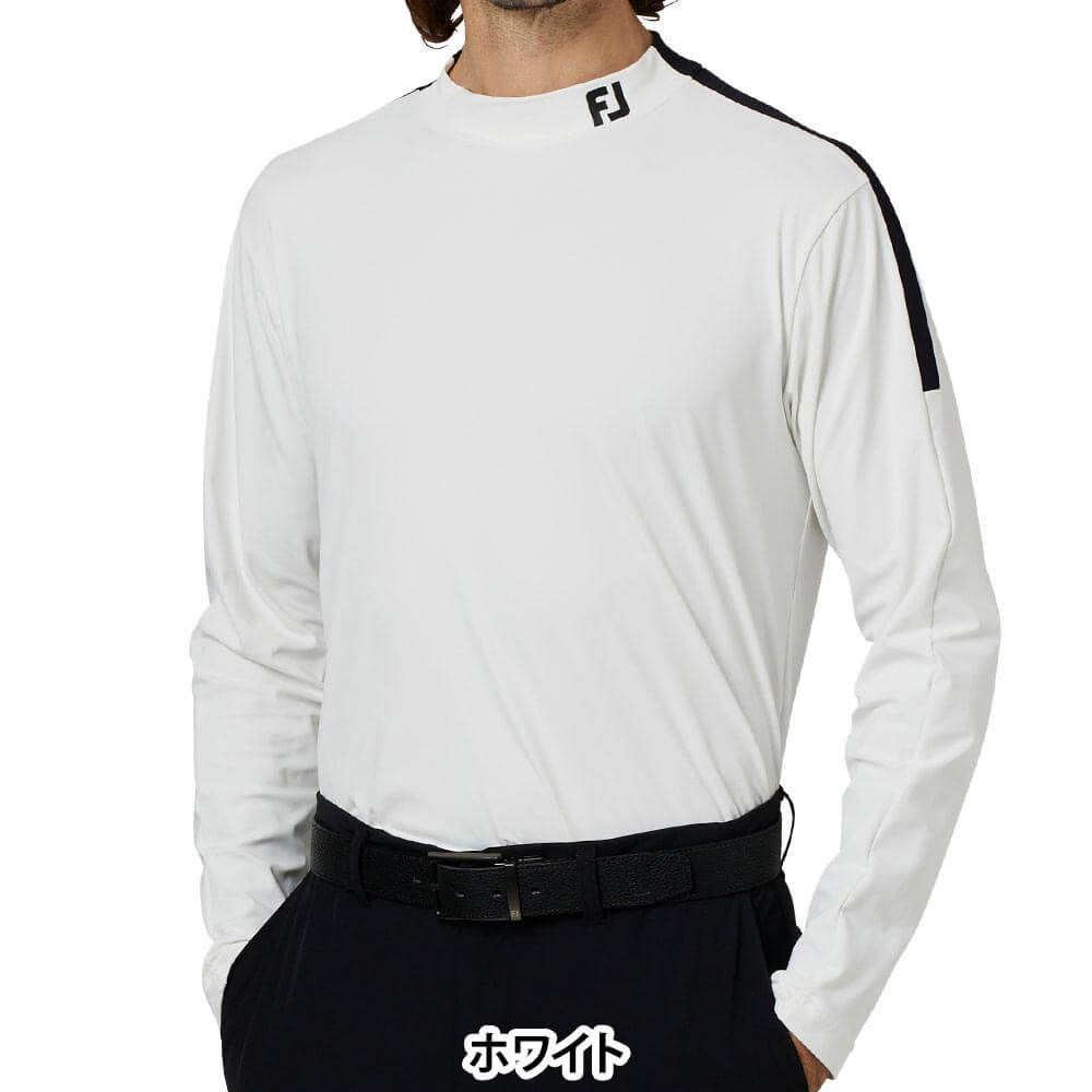 フットジョイ FootJoy メンズ ショルダーライン 長袖 モックネック シャツ FJ-F25-S02 2025年モデル 商品ディテール