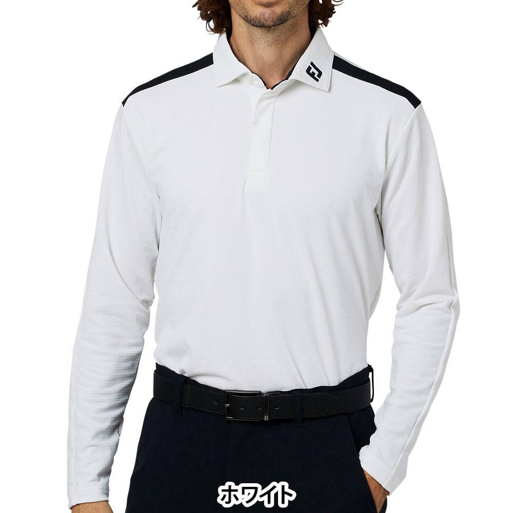 フットジョイ FootJoy メンズ ショルダーライン 長袖 ポロシャツ FJ-F25-S03 2025年モデル 商品ディテール