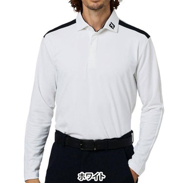 フットジョイ FootJoy メンズ ショルダーライン 長袖 ポロシャツ FJ-F25-S03 2025年モデル 商品ディテール