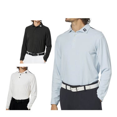 フットジョイ FootJoy メンズ ハイストレッチ 長袖 ポロシャツ FJ-F25-S04 2025年モデル ウェア 正面