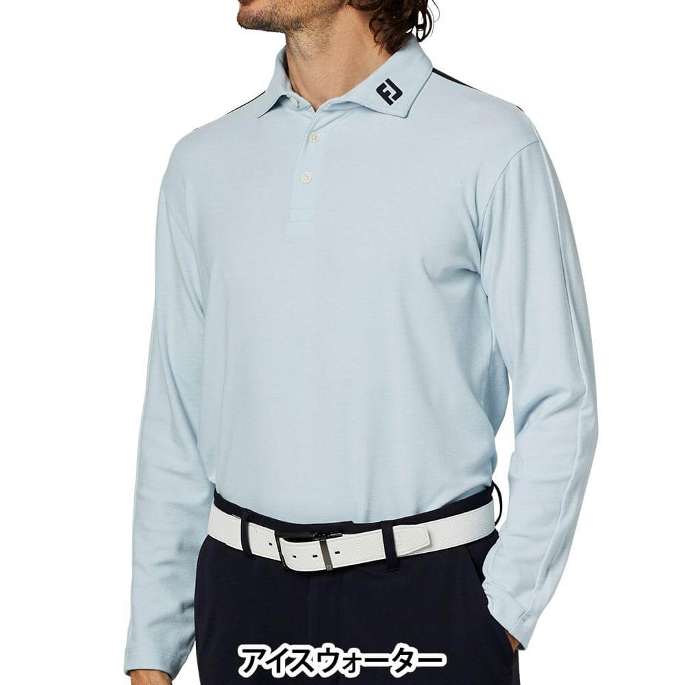 フットジョイ FootJoy メンズ ハイストレッチ 長袖 ポロシャツ FJ-F25-S04 2025年モデル ウェア 背面