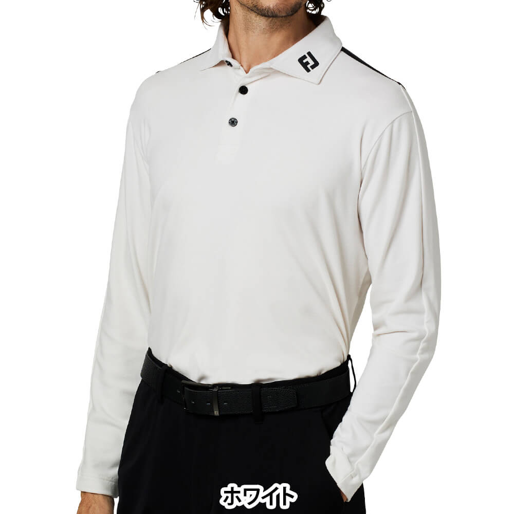 フットジョイ FootJoy メンズ ハイストレッチ 長袖 ポロシャツ FJ-F25-S04 2025年モデル 商品ディテール