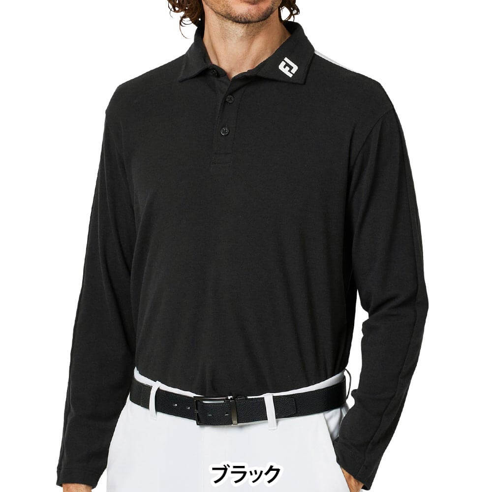 フットジョイ FootJoy メンズ ハイストレッチ 長袖 ポロシャツ FJ-F25-S04 2025年モデル 商品ディテール