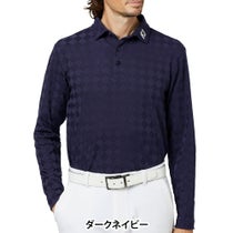 フットジョイ FootJoy メンズ アーガイルジャカード 長袖 ポロシャツ FJ-F25-S07 2025年モデル ウェア 正面