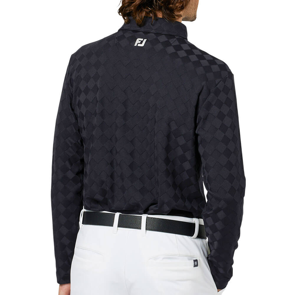 フットジョイ FootJoy メンズ アーガイルジャカード 長袖 ポロシャツ FJ-F25-S07 2025年モデル 商品ディテール
