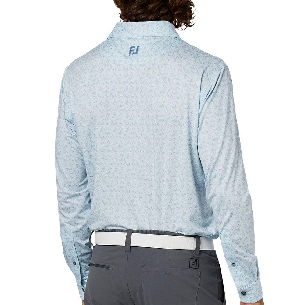 フットジョイ FootJoy メンズ ヴィンテージフラワープリント 長袖 ポロシャツ FJ-F25-S10 2025年モデル 商品ディテール